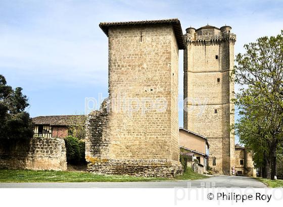 VILLAGE FORTIFIE DE BASSOUES, BASTIDE DE GASCOGNE, GERS. (32F01440.jpg)