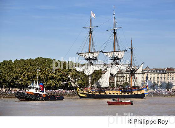REPLIQUE DU  VAISSEAU L' HERMIONE,  A BORDEAUX, GIRONDE, AQUITAINE. (33F18223.jpg)