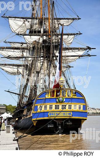 REPLIQUE DU  VAISSEAU L' HERMIONE,  A BORDEAUX, GIRONDE, AQUITAINE. (33F18233.jpg)