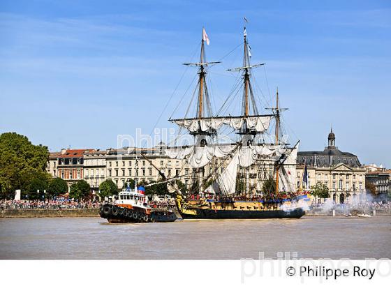 REPLIQUE DU  VAISSEAU L' HERMIONE,  A BORDEAUX, GIRONDE, AQUITAINE. (33F18337.jpg)