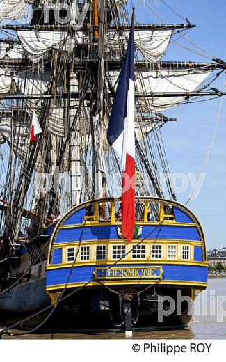 REPLIQUE DU  VAISSEAU L' HERMIONE,  A BORDEAUX, GIRONDE, AQUITAINE. (33F18428.jpg)