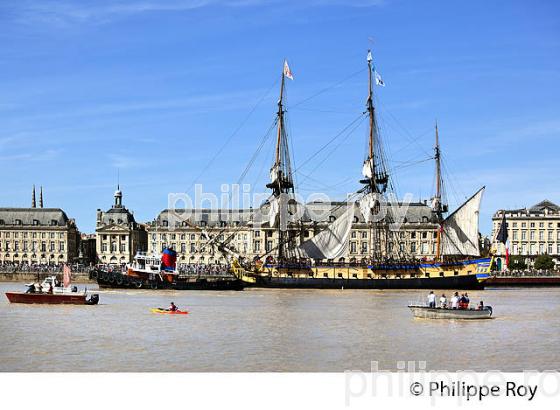 REPLIQUE DU  VAISSEAU L' HERMIONE,  A BORDEAUX, GIRONDE, AQUITAINE. (33F18606.jpg)