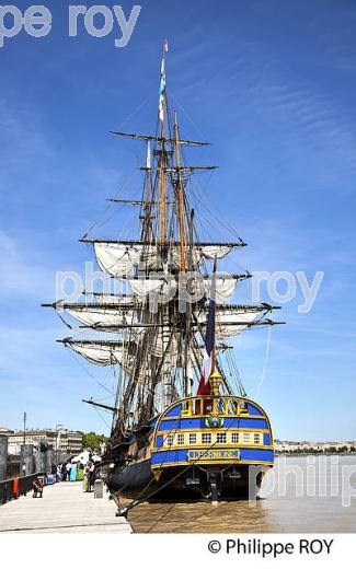 REPLIQUE DU  VAISSEAU L' HERMIONE,  A BORDEAUX, GIRONDE, AQUITAINE. (33F18617.jpg)