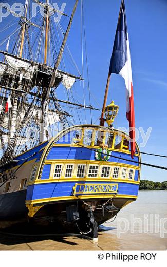 REPLIQUE DU  VAISSEAU L' HERMIONE,  A BORDEAUX, GIRONDE, AQUITAINE. (33F18618.jpg)