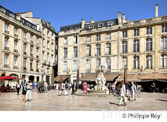 PLACE DU PARLEMENT, 18 EME SIECLE,  BORDEAUX, GIRONDE. (33F19534.jpg)