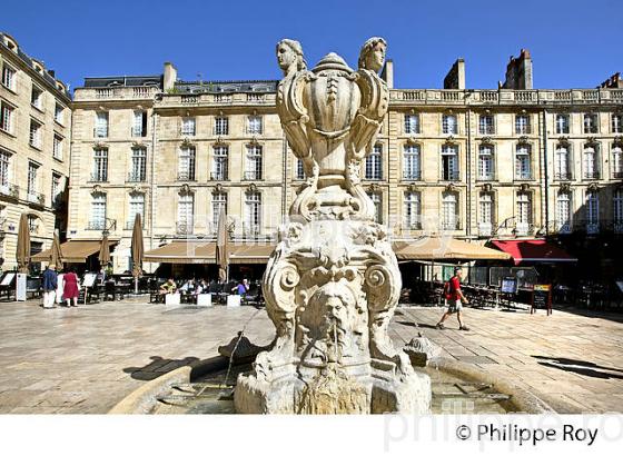 PLACE DU PARLEMENT, 18 EME SIECLE,  BORDEAUX, GIRONDE. (33F19537.jpg)