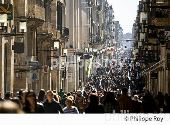 LA RUE SAINTE CATHERINE, VILLE DE BORDEAUX, GIRONDE, AQUITAINE. (33F19635.jpg)