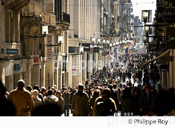LA RUE SAINTE CATHERINE, VILLE DE BORDEAUX, GIRONDE, AQUITAINE. (33F19636.jpg)