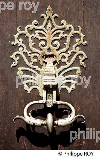 HEURTOIR DE PORTE, HOTEL PARTICULIER, 18 EME SIECLE,  BORDEAUX, GIRONDE. (33F20031.jpg)