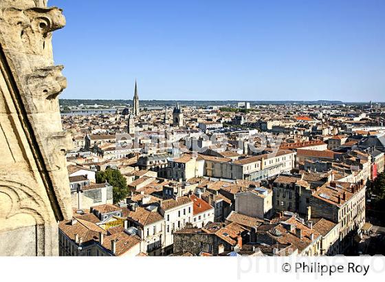 BORDEAUX VU DEPUIS LA TOUR PEY-BERLAND, GIRONDE. (33F22004.jpg)