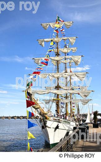 LE VOILIER ECOLE, CUAUHTEMOC,  A QUAI, FETE DU FLEUVE , BORDEAUX, GIRONDE. (33F22624.jpg)