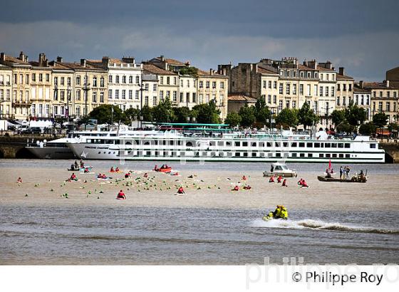 TRAVERSEE DE BORDEAUX A LA NAGE, FETE DU FLEUVE, BORDEAUX, GIRONDE. (33F22921.jpg)