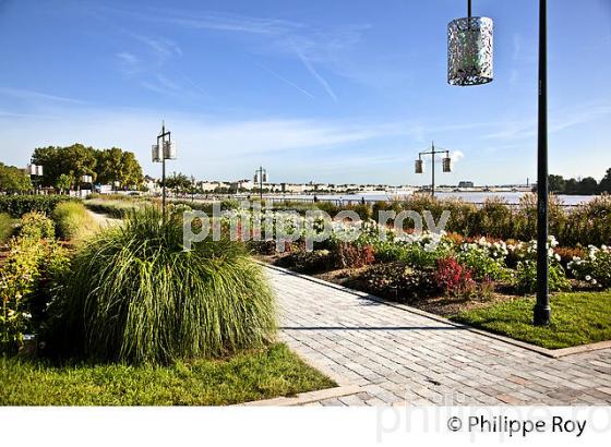 LESJARDIN SUR LES  QUAIS DE LA GARONNE ET LE PORT DE LA LUNE, VILLE DE BORDEAUX, GIRONDE. (33F24207.jpg)
