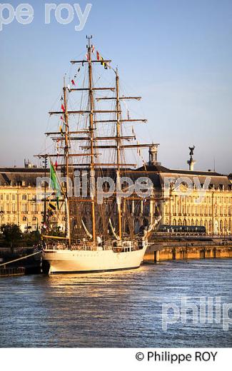 VIEUX GREEMENT, FACADE  DES QUAIS, LA GARONNE, PORT DE LA LUNE, VILLE DE BORDEAUX, GIRONDE. (33F24329.jpg)