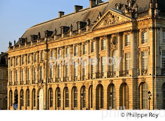 PALAIS  DE LA BOURSE, 18 EME SIECLE, PORT DE LA LUNE, VILLE DE BORDEAUX. (33F24533.jpg)