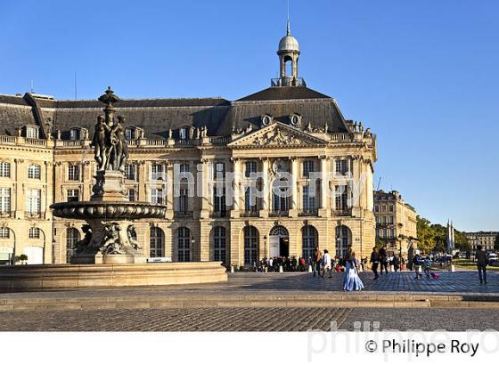 PALAIS  DE LA BOURSE, 18 EME SIECLE, PORT DE LA LUNE, VILLE DE BORDEAUX. (33F24601.jpg)