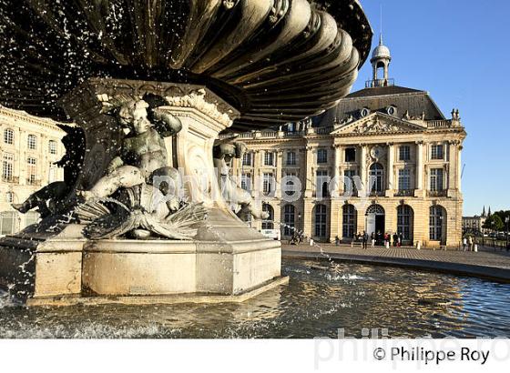 PALAIS  DE LA BOURSE, 18 EME SIECLE, PORT DE LA LUNE, VILLE DE BORDEAUX. (33F24603.jpg)