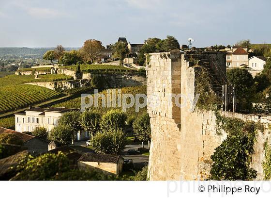 LES REMPARTS,  PORTE BRUNET, FORTIFICATION DU VILLAGE DE SAINT-EMILION, GIRONDE. (33F28327.jpg)
