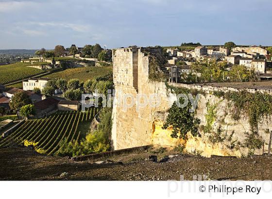 LES REMPARTS,  PORTE BRUNET, FORTIFICATION DU VILLAGE DE SAINT-EMILION, GIRONDE. (33F28328.jpg)