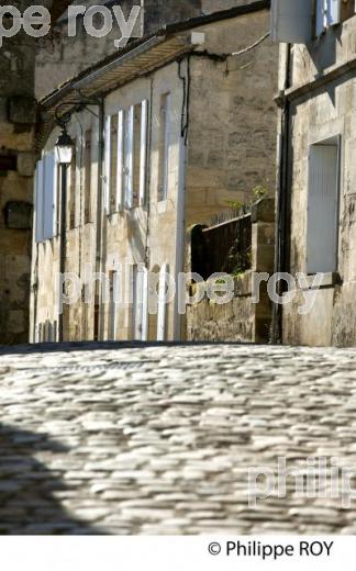 RUE PAVEE  DE LA PETITE FONTAINE ET CLOCHER, CITE DE SAINT EMILION, GIRONDE. (33F28831.jpg)