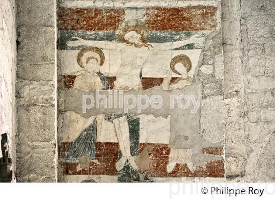FRESQUE DE L' EGLISE   COLLEGIALE , VILLAGE DE SAINT-EMILION, GIRONDE. (33F29008.jpg)