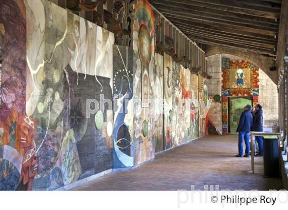 FRESQUE DE L' APOCALYPSE, CLOITRE DE  LA  COLLEGIALE , VILLAGE DE SAINT-EMILION, GIRONDE. (33F29012.jpg)