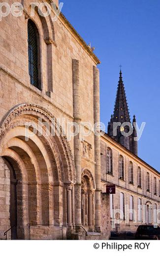 L' EGLISE   COLLEGIALE , MAISON DES VINS, CLOCHER EGLISE MONOLITHE, CITE  DE SAINT-EMILION, GIRONDE. (33F29033.jpg)