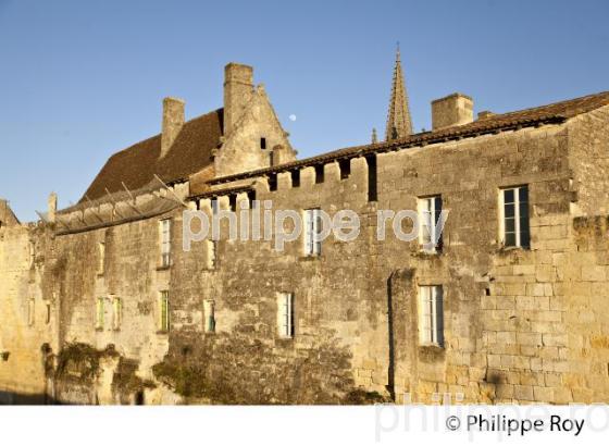LE LOGIS DE MALET DE ROQUEFORT ET  LES REMPARTS DE LA CITE  DE SAINT-EMILION, GIRONDE. (33F29102.jpg)