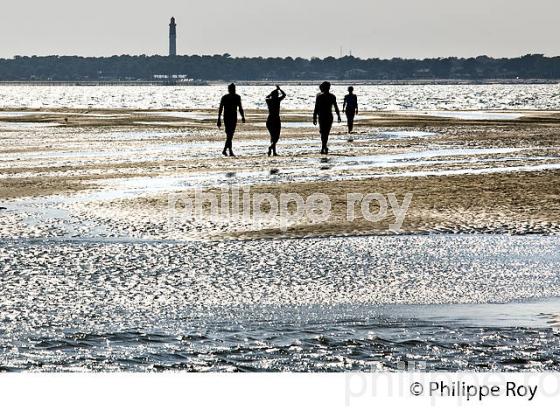 LA PLAGE DES ABATILLES ,MAREE BASSE,  ARCACHON, BASSIN d' ARCACHON, GIRONDE. (33F30526.jpg)