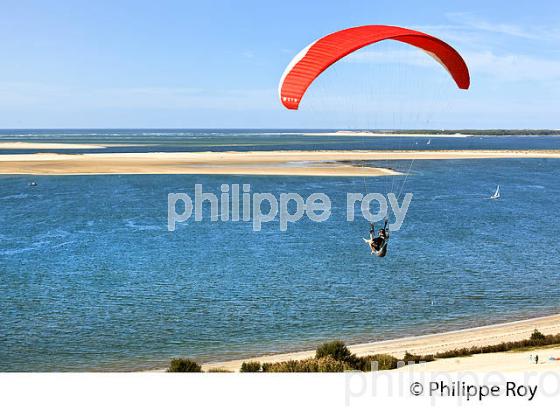 VOL EN PARAPENTE , DEPUIS LA DUNE DU PILAT, BASSIN D' ARCACHON, GIRONDE. (33F30716.jpg)
