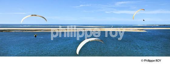 VOL EN PARAPENTE , DEPUIS LA DUNE DU PILAT, BASSIN D' ARCACHON, GIRONDE. (33F30832.jpg)