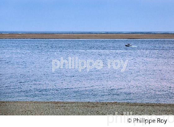 LE BANC DU CHIEN, ET PASSE,  DEPUIS LA PLAGE DU PETIT NICE, PASSES DU  BASSIN D' ARCACHON, GIRONDE. (33F31220.jpg)