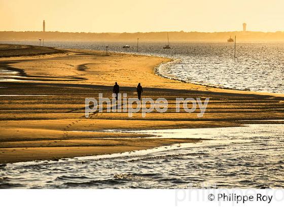 COUCHER DE SOLEIL, LA GRANDE PLAGE  D' ARCACHON, GIRONDE. (33F31919.jpg)