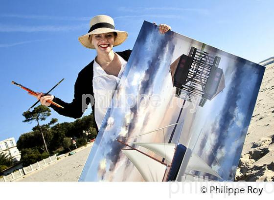 POPETTE, ARTISTE PEINTRE DU BASSIN D' ARCACHON, GIRONDE. (33F32338.jpg)