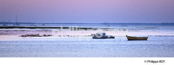 MAREE HAUTE  ET LEVER DU JOUR AU  PORT D' ARES, BASSIN D' ARCACHON, GIRONDE. (33F32723.jpg)