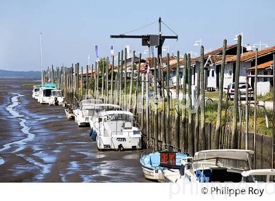 PORT OSTREICOLE DE AUDENGE, MAREE BASSE,  BASSIN D' ARCACHON, GIRONDE. (33F32810.jpg)