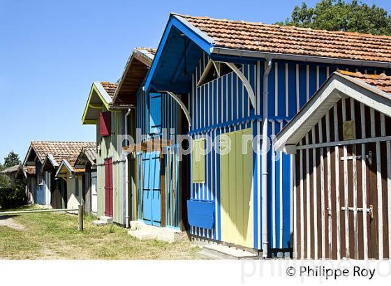 CABANE DE PECHEUR, PORT  DE PECHE DE BIGANOS, DELTA DE LA LEYRE,  BASSIN D' ARCACHON, GIRONDE. (33F32901.jpg)