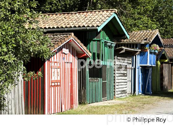 CABANE DE PECHEUR, PORT  DE PECHE DE BIGANOS, DELTA DE LA LEYRE,  BASSIN D' ARCACHON, GIRONDE. (33F32904.jpg)