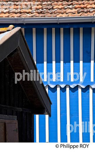 CABANE DE PECHEUR, PORT  DE PECHE DE BIGANOS, DELTA DE LA LEYRE,  BASSIN D' ARCACHON, GIRONDE. (33F32917.jpg)