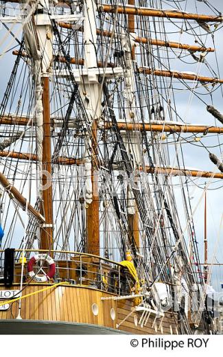 FREGATE KASKELOT, RASSEMBLEMENT  DE GRANDS VOILIERS DANS  LE PORT DE LA LUNE,  BORDEAUX . (33F33833.jpg)