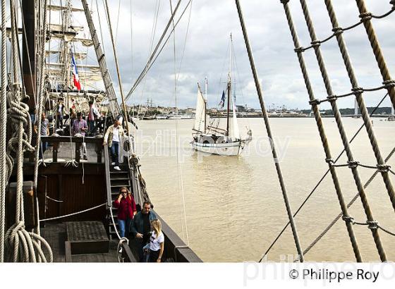 LE GALION   EL GALEON, RASSEMBLEMENT  DE GRANDS VOILIERS DANS  LE PORT DE LA LUNE,  BORDEAUX FETE LE VIN, VILLE DE BORDEAUX. (33F34109.jpg)