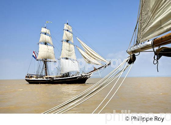 LE  MORGENSTER BRICK NEERLANDAIS, SOUS VOILE DANS L' ESTUAIRE DE LA GIRONDE. (33F34204.jpg)