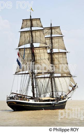 LE  MORGENSTER BRICK NEERLANDAIS, SOUS VOILE DANS L' ESTUAIRE DE LA GIRONDE. (33F34211.jpg)