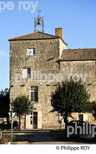 CHATEAU MEDIEVAL ,  VILLAGE FORTIFIE   DE PUJOLS, ENTRE DEUX MERS, GIRONDE. (33F35309.jpg)