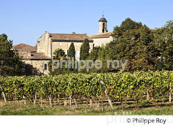 VILLAGE ET ABBAYE  DE SAINTE FERME, ENTRE DEUX MERS, GIRONDE. (33F35327.jpg)