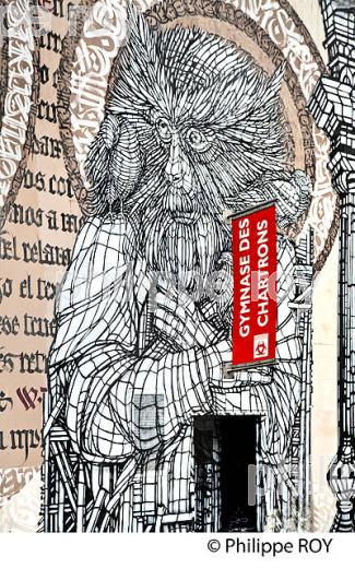 GRAFFITI, STREET ART, QUARTIER CHARTRONS, BORDEAUX, GIRONDE. (33F35901.jpg)