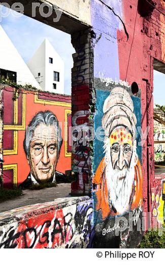 GRAFFITI, STREET ART, DARWIN, QUARTIER DE LA BASTIDE, BORDEAUX, GIRONDE. (33F36019.jpg)