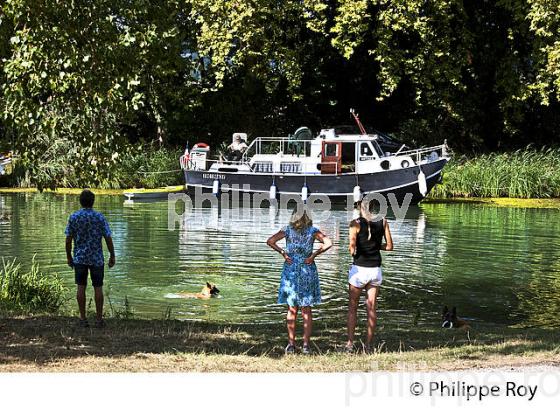 LE CANAL DE GARONNE , COMMUNE DE FONTET, VALLEE DE LA GARONNE,  REOLAIS, SUD  GIRONDE. (33F37331.jpg)