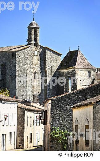 ANCIENNE ABBAYE, VILLAGE FORTIFIE DE SAINTE FERME, ENTRE DEUX MERS,  GIRONDE. (33F37731.jpg)