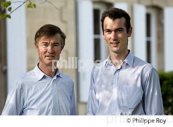 ALEXANDRE ET GUILLAUME THIENPONT, VIEUX CHATEAU CERTAN, POMEROL, CHATEAU DU BORDELAIS. (33V37714.jpg)